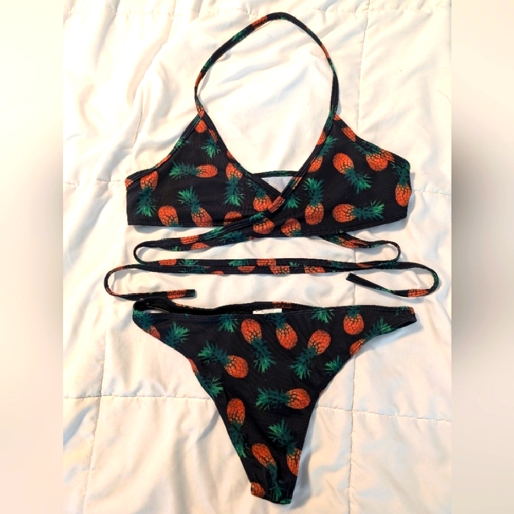 Pineapple tie bikini